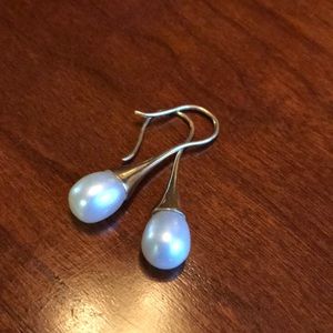 Pearl and Gold Earrings